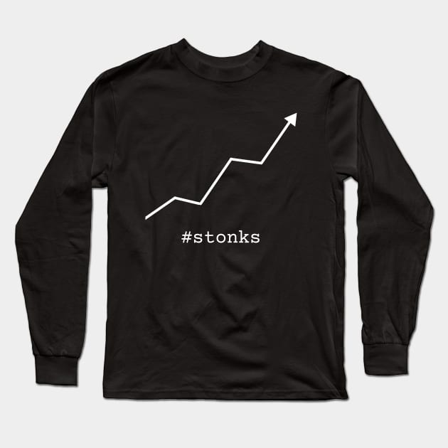 Stonks meme Long Sleeve T-Shirt by Cullen Investment Group Merch 